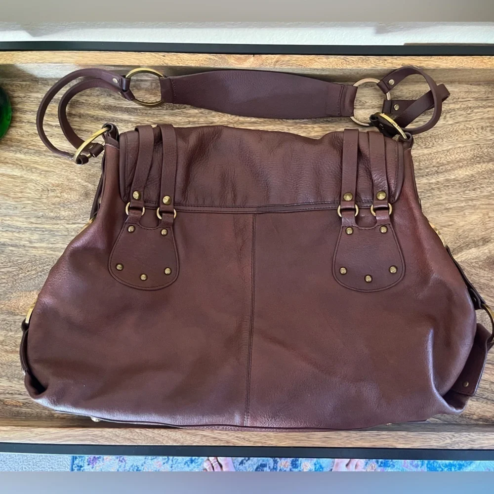 New G SERIES LARGE TOBACCO GLAMOUR SPORT LTHR UNIT $325 COLE HAAN